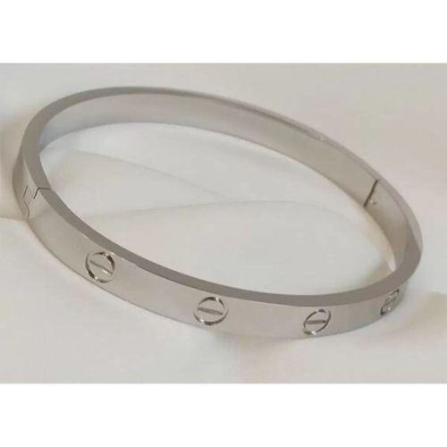 2'Lİ Set - Gümüş Renk Top Zincir Kalp Kolye, Kartier Alaşım Bileklik Gümüş Renk SNJ-SET1008