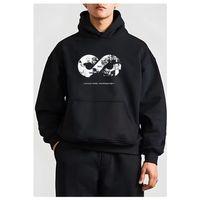 10 Kasıma Özel Üç İplik Kapşonlu Baskılı SweatShirt - Siyah