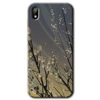 Potkal Hediye Fabrikası Huawei Y5 2019 HD Baskılı Kılıf + 9D Tam Ekran Koruyucu - Branches Flowers