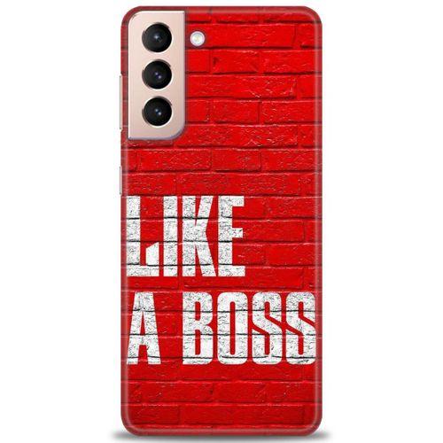 Samsung Galaxy S21 FE Kılıf HD Baskılı Kılıf - Like a Boss + Tam Ekran Koruyucu