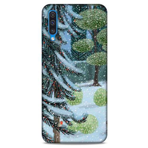 Samsung Galaxy A30s Kılıf Snowix (43) Thin Fit Kılıf Beyaz Yeşil