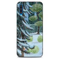 Samsung Galaxy A30s Kılıf Snowix (43) Thin Fit Kılıf Beyaz Yeşil