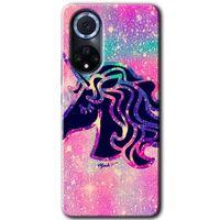 MRCİLETİSİM Huawei Nova 9 Kılıf HD Desen Baskılı Arka Kapak+Temperli Cam - Unicorn Kristal