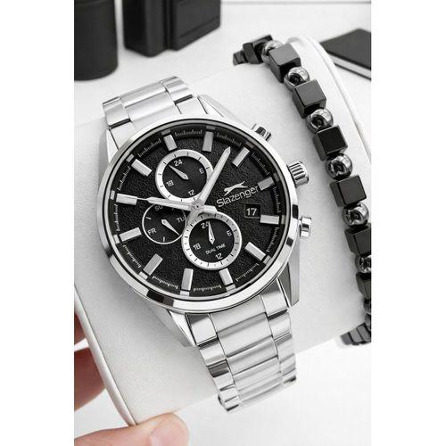 Slazenger Çelik Kordon İç Fonksiyonları Aktif 10 Atm+Bileklik Hediyeli Erkek Kol Saati VS.BLKT.0892