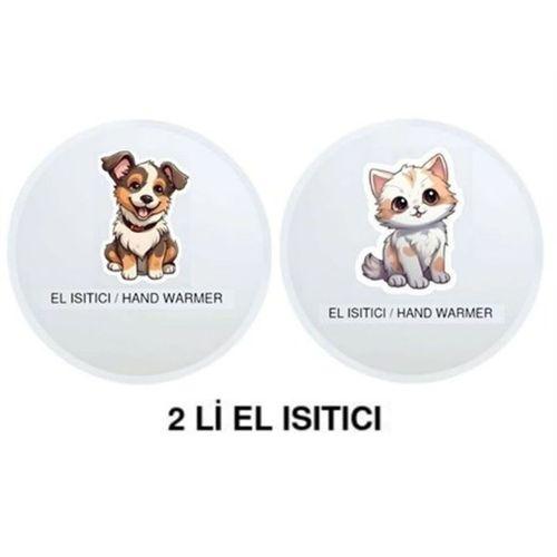 Sevimli Kedi Ve Köpek Cep Sobası,El Isıtıcı,2 Adet Sıcak Su Torbası Pvc  9Cm