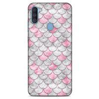 Mermer Desenli (30) Tema Silicone Case Toz Pembe Samsung Galaxy A11 Kılıf