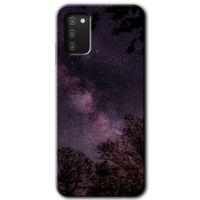 Samsung Galaxy A02s Kılıf HD Desen Baskılı Arka Kapak - Gece Galaksi