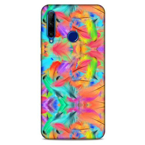 Huawei Y6P Kılıf Desenli Özel Seri Tüyler (32) Soft Silikon Kılıf