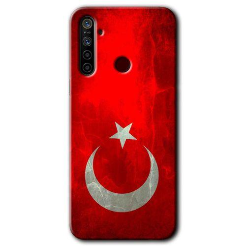 Realme 5i HD Baskılı Kılıf + 9D Tam Ekran Koruyucu - Albayrak