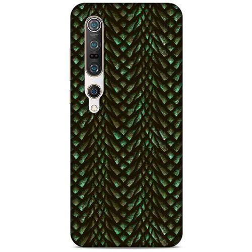 Xiaomi Mi 10 Pro Kılıf Dragons (3) Kapak Ejderha Cilt Yeşil