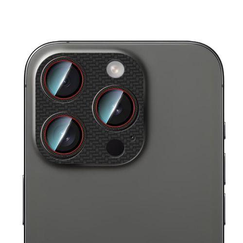 Apple iPhone 16 Pro CaseWorld Karbon Fiber Serisi Anti Reflective Ultra Clear Full Kamera Lens Koruyucu