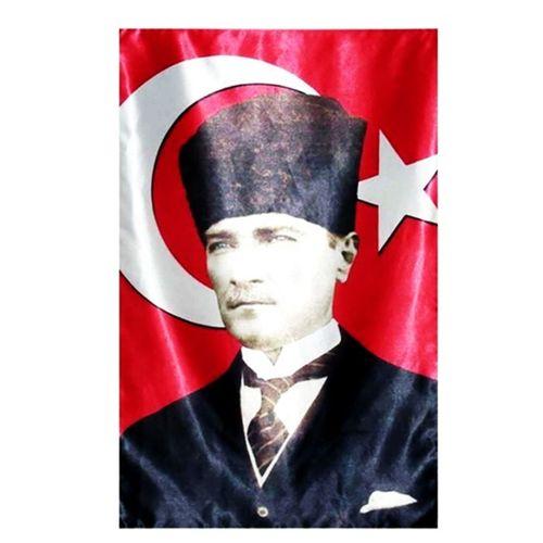 Vatan Atalı Bayrak 100X150 Atatürklü Türk Bayrağı