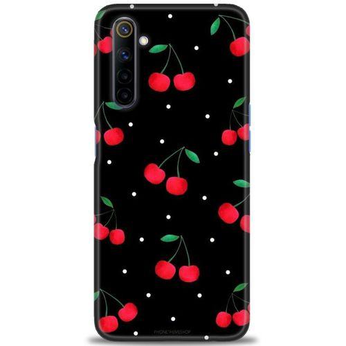 Realme 6 Kılıf HD Baskılı Kılıf - Kirazlar + Tam Ekran Koruyucu