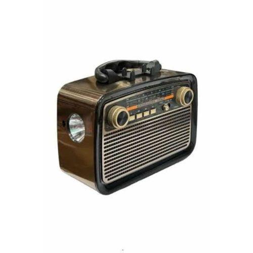 Nostalji Radyo Bluetooth Hoparlör Usb-sd Kart Giriş Led Fener Işıklı Bataryalı Pilli Yeni Nesil