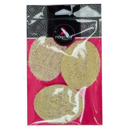 Doğal Kabak Lifli Peeling Oval Yüz Pedi Kese 3 Adet 9x7 cm