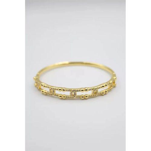 Taşlı Vip Bilezik - Altın