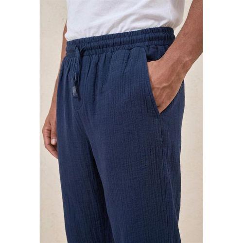 Hafif ve Rahat Müslin Baggy Erkek Pantolon - Lacivert