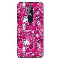 Graffitix (5) Desenli Silikon Kapak Nokia 7.1 Kılıf