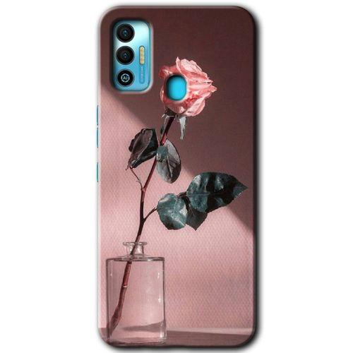 Potkal Hediye Fabrikası Tecno Spark 7T Kılıf HD Desen Baskılı Arka Kapak - Retro Gül