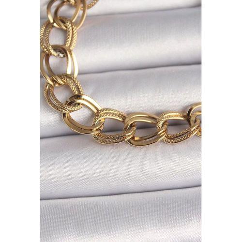 pilelistore 316L Çelik Gold Renk İşleme Detaylı Samanyolu Model Kadın Bileklik - TJ-BB6591