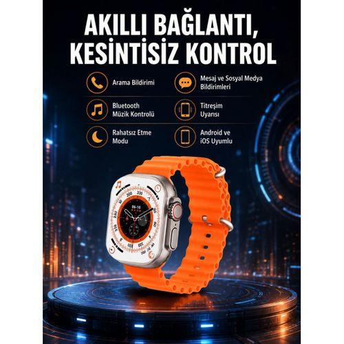Ultra Akıllı Saat 49 Mm Çift Kordonlu Arama Cevaplama Bluetooth Bağlantılı