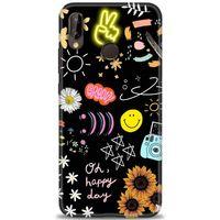 Huawei P20 Lite Kılıf HD Baskılı Kılıf - Happy Day + Tam Ekran Koruyucu
