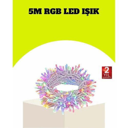 Enerji Tasarruflu Şeffaf Kablo 5 M 50 Led Dekor Işık