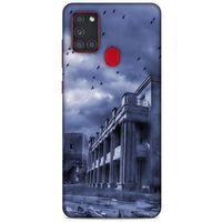 Samsung Galaxy A21s Kılıf Depresyon (39) Liquid Crystal Kılıf Şeker Pembe Bordo
