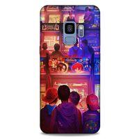 Retro (33) Desen Hybrid Kılıf Renkli Samsung Galaxy S9 Kılıf