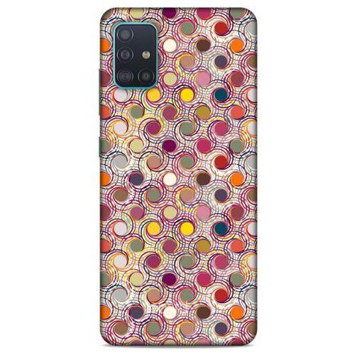 Samsung Galaxy A51 Kılıf Pastel Renkler (36) Glitter Kılıf Sarı Pembe