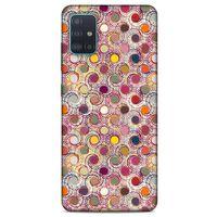 Samsung Galaxy A51 Kılıf Pastel Renkler (36) Glitter Kılıf Sarı Pembe