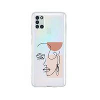 Samsung A21S Women Art Desenli Premium Şeffaf Silikon Kılıf