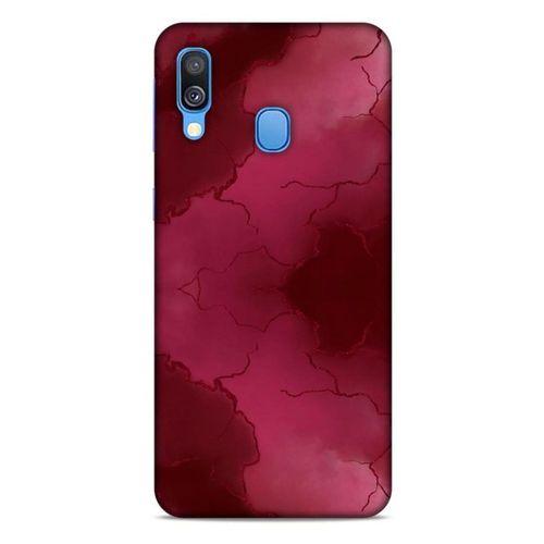Mermer Desenli (7) Tema Telefon Kılıfı Bordo Samsung Galaxy A40 Kılıf