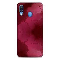 Mermer Desenli (7) Tema Telefon Kılıfı Bordo Samsung Galaxy A40 Kılıf