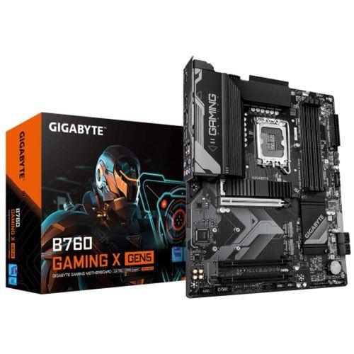 GIGABYTE B760 GAMING X GEN5, 4xDDR5, 3xM.2, DP, HDMI, Type-C, 13-14.Nesil, LGA1700 Soket, GAMING Anakart