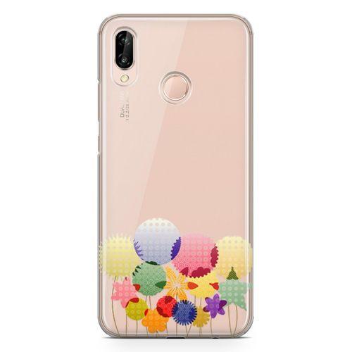 Huawei Nova 3e Kılıf Konfeti Yıldızlar Arka Kapak Koruma Desenli Full Koruyucu