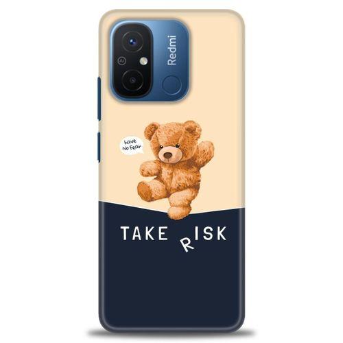 Xiaomi Redmi 12C Kılıf HD Baskılı Kılıf - Take Risk + Tam Ekran Koruyucu