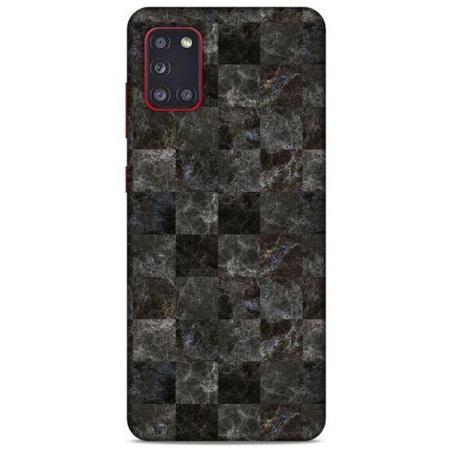 Mermer Desenli (47) Tema Crystal Flex Kılıf Zeytin Samsung Galaxy A31 Kılıf