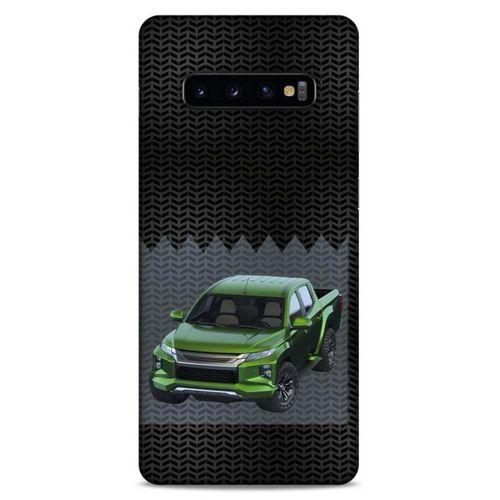 Lopard Samsung Galaxy S10 Plus Uyumlu Kılıf PickUpX (18) Telefon Kılıfları Fosforlu Yeşil