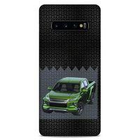 Lopard Samsung Galaxy S10 Plus Uyumlu Kılıf PickUpX (18) Telefon Kılıfları Fosforlu Yeşil