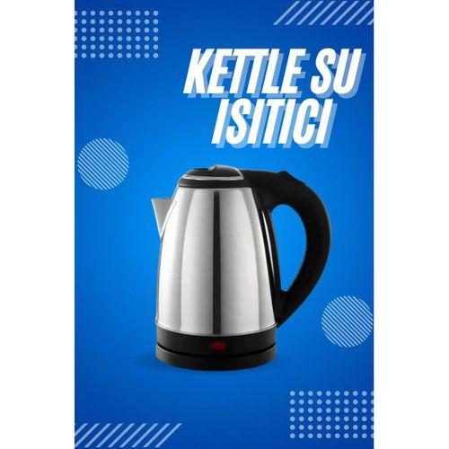 Elektrikli Paslanmaz Çelik Su Isıtcı Çelik Kettle 1.8 Lt. Uzun Ömürlü