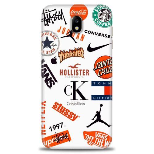 Samsung Galaxy J7 Pro / J730 Kılıf HD Baskılı Kılıf - Stussy + Tam Ekran Koruyucu