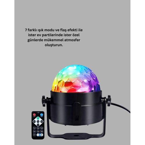 Ses Duyarlı Mini Disko Küre Lamba