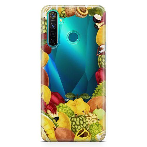 Realme 5 Pro Kılıf Ananas Armut Meyve Arka Kapak Koruma Desenli Full Koruyucu
