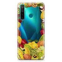 Realme 5 Pro Kılıf Ananas Armut Meyve Arka Kapak Koruma Desenli Full Koruyucu