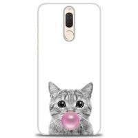 Huawei Mate 10 Lite Kılıf HD Baskılı Kılıf - Cat + Tam Ekran Koruyucu