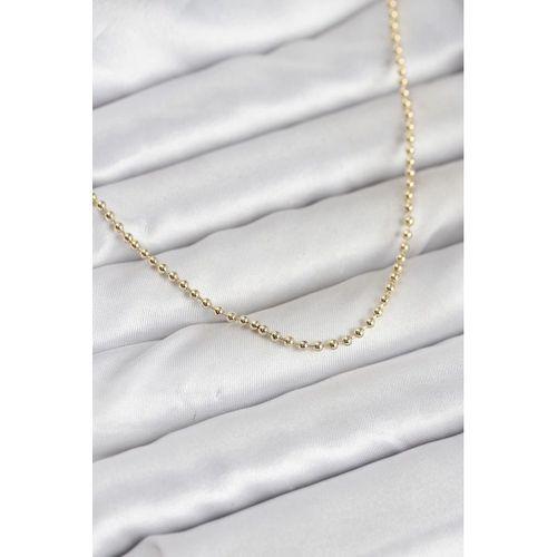 CM 14K Gold Renk Top Zincirli Model 60 cm Kadın Kolye