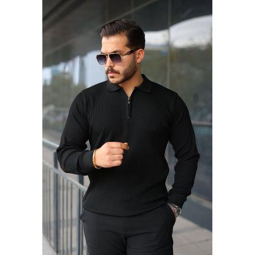 Erkek Selanik örme Yakalı Uzun Kollu Triko