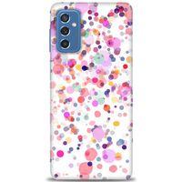 Samsung Galaxy M52 5G Kılıf HD Baskılı Kılıf - Renkli Benekler + Tam Ekran Koruyucu