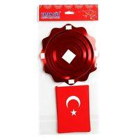 Vatan Metalize Sıralı Bayraklı Zincir Süs